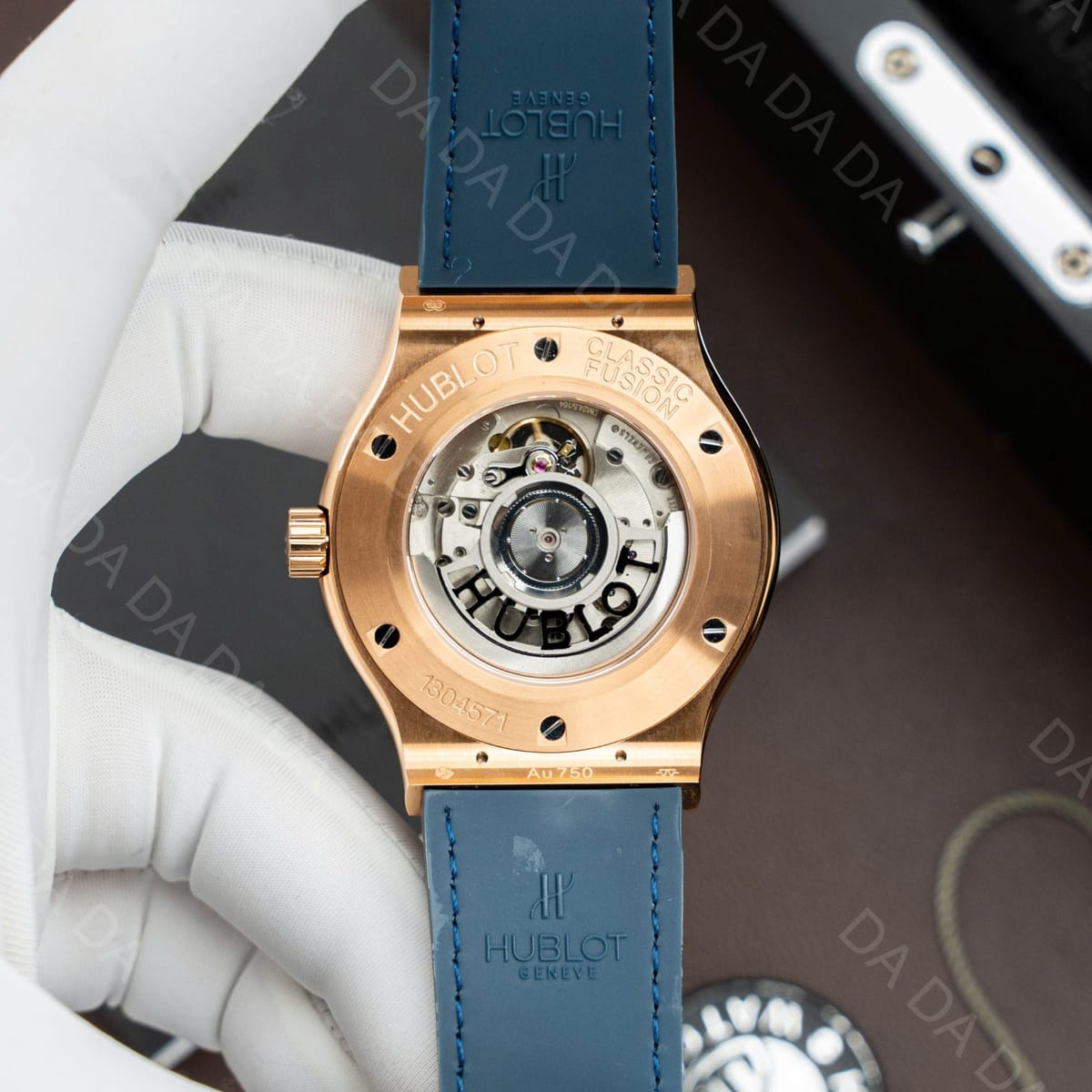 위블로 클래식퓨전 콤비 블루다이얼 가죽러버밴드 42mm 8
