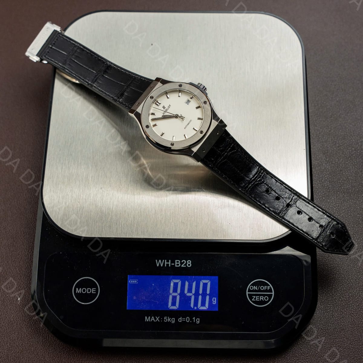 위블로 클래식퓨전 티타늄 화이트다이얼 가죽러버밴드 42mm 3