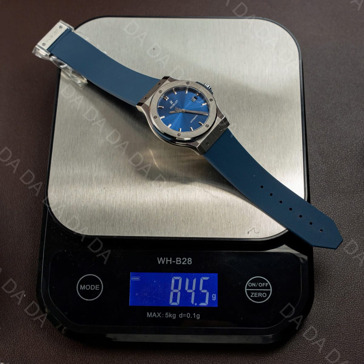 위블로 클래식퓨전 티타늄 블루다이얼 러버밴드 42mm 3
