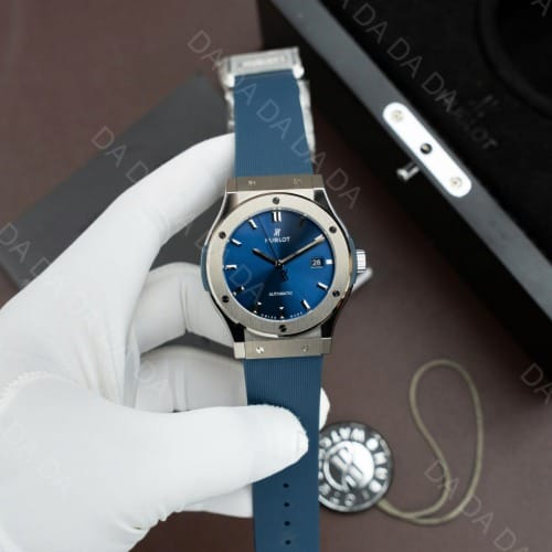 위블로 클래식퓨전 티타늄 블루다이얼 러버밴드 42mm