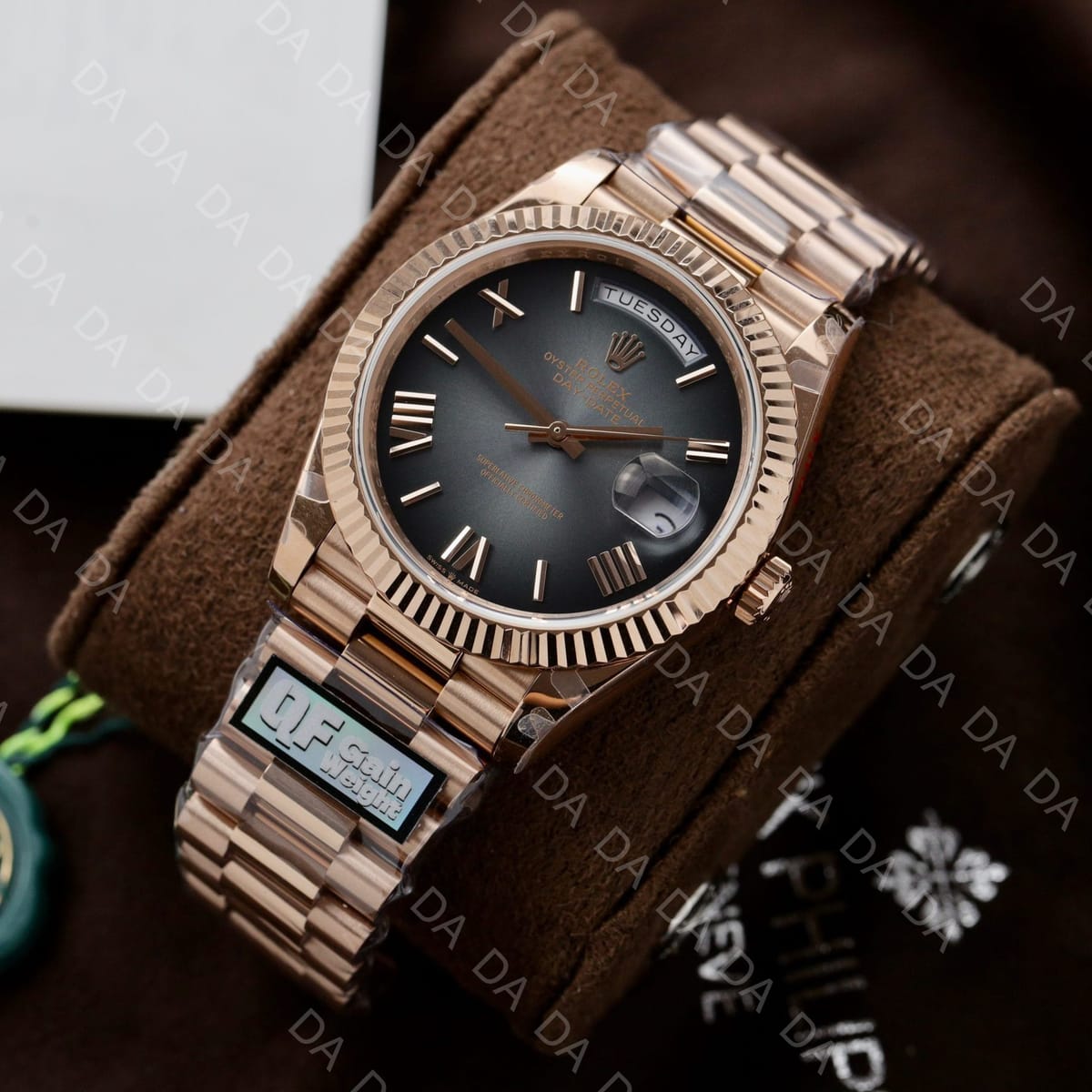 롤렉스 데이데이트 로즈골드 금통 그레이 옴브레 40mm 5
