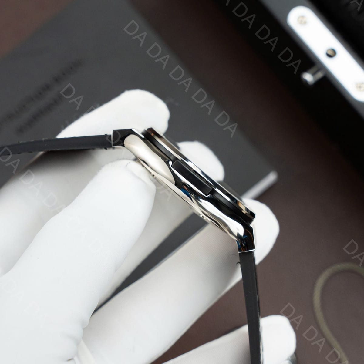 위블로 클래식퓨전 티타늄 그레이다이얼 가죽러버밴드 42mm 6