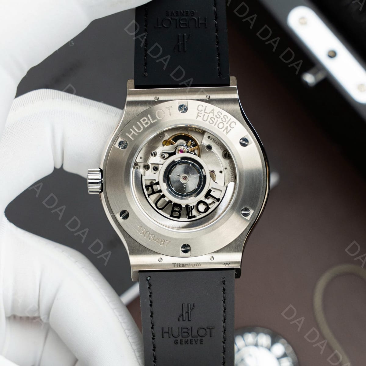 위블로 클래식퓨전 티타늄 그레이다이얼 가죽러버밴드 42mm 7