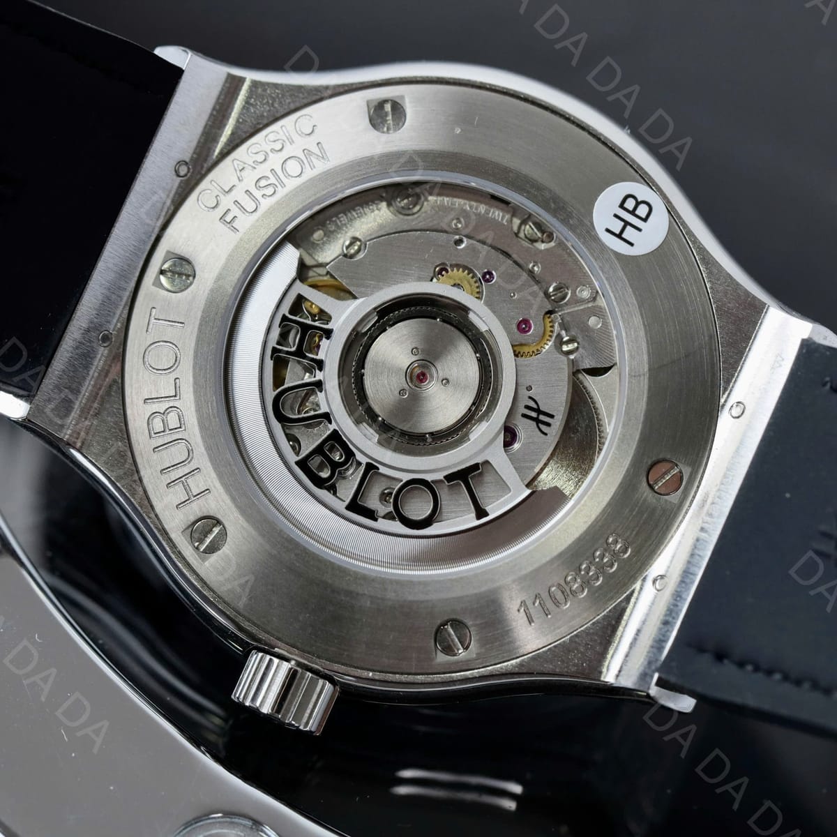 위블로 클래식퓨전 티타늄 그린다이얼 풀다이아셋팅 가죽러버밴드 42mm 9