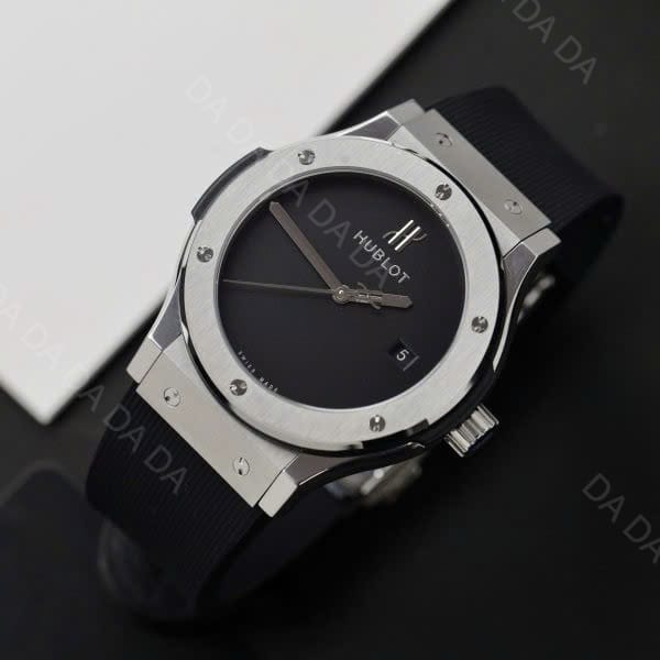 위블로 클래식퓨전 오리지널 티타늄 블랙다이얼 러버밴드 42mm 3