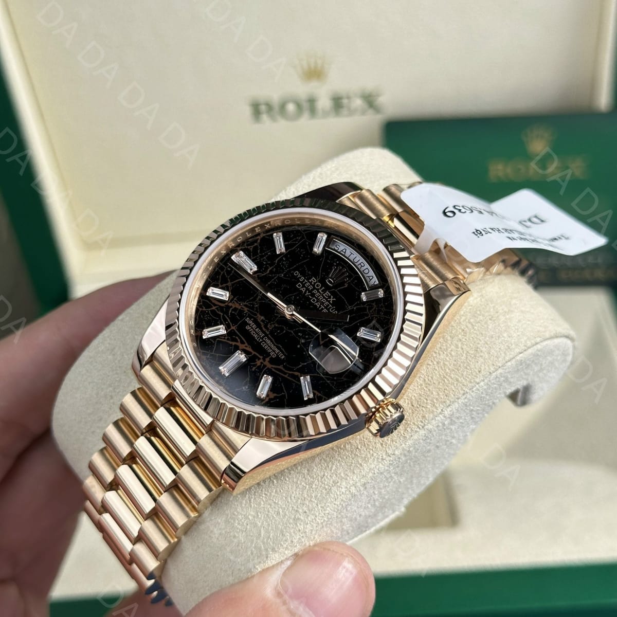 롤렉스 데이데이트 금통 대리석다이얼 바게트다이아 40mm 4