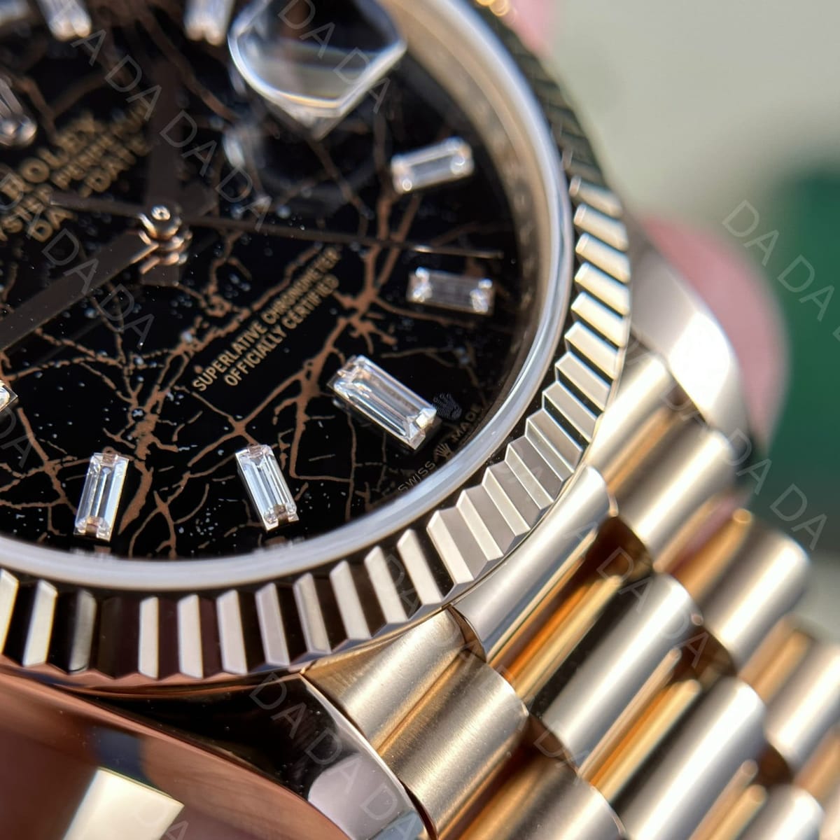 롤렉스 데이데이트 금통 대리석다이얼 바게트다이아 40mm 8
