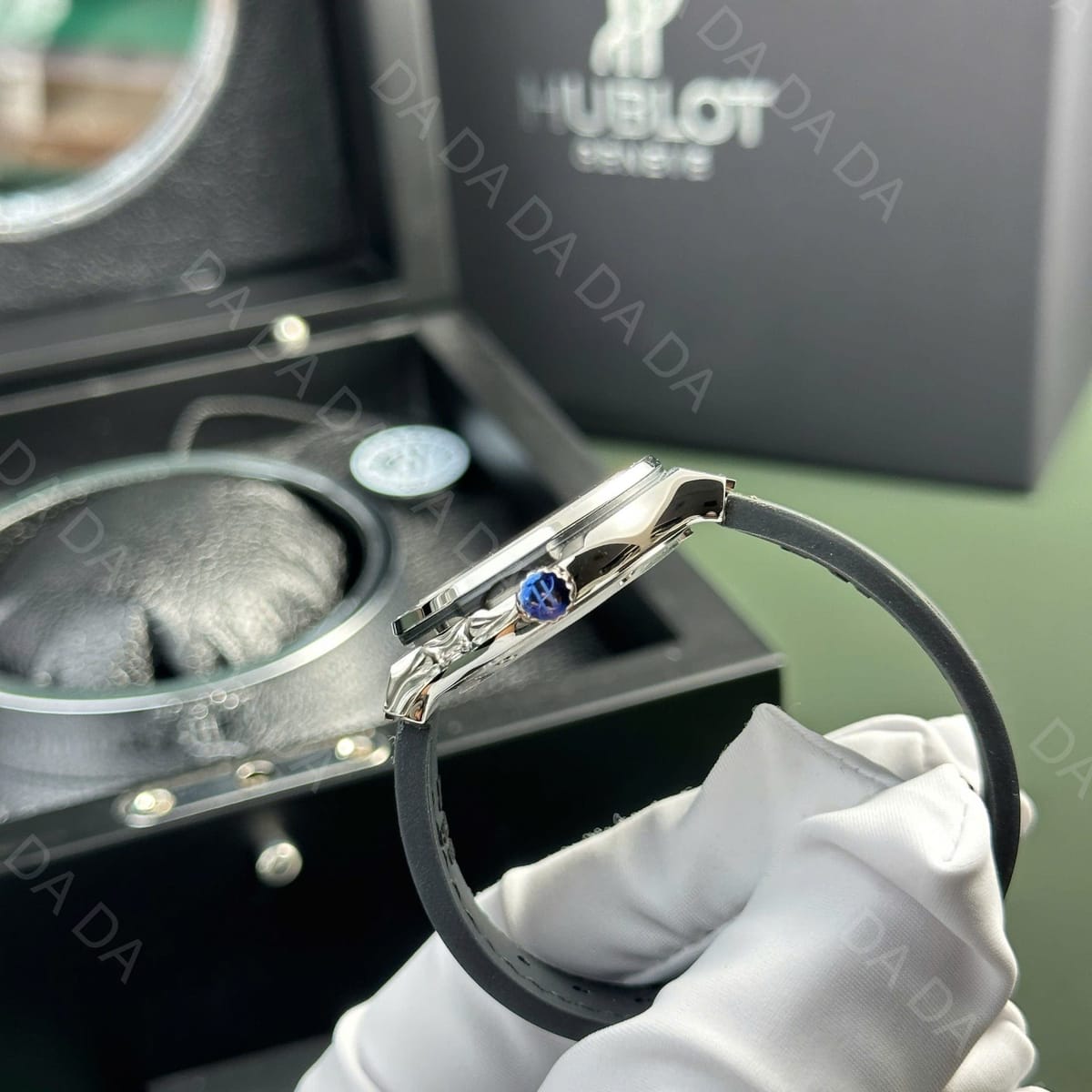 위블로 클래식퓨전 티타늄 그린다이얼 가죽스트랩 33mm 6