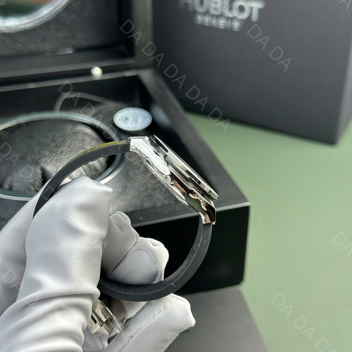 위블로 클래식퓨전 티타늄 그린다이얼 가죽스트랩 33mm 7