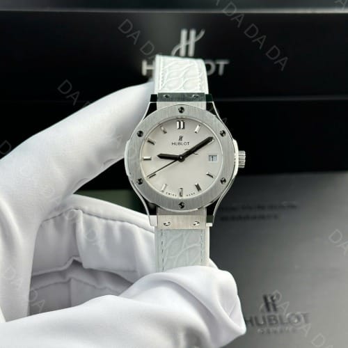 위블로 클래식퓨전 티타늄 화이트다이얼 가죽스트랩 33mm