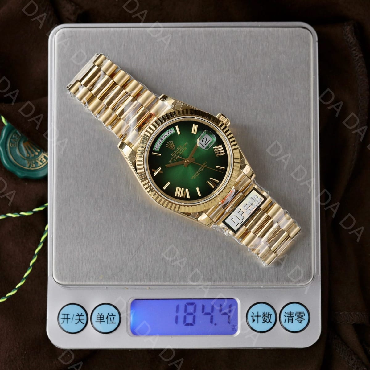 롤렉스 데이데이트 금통 그린 옴브레 40mm 3