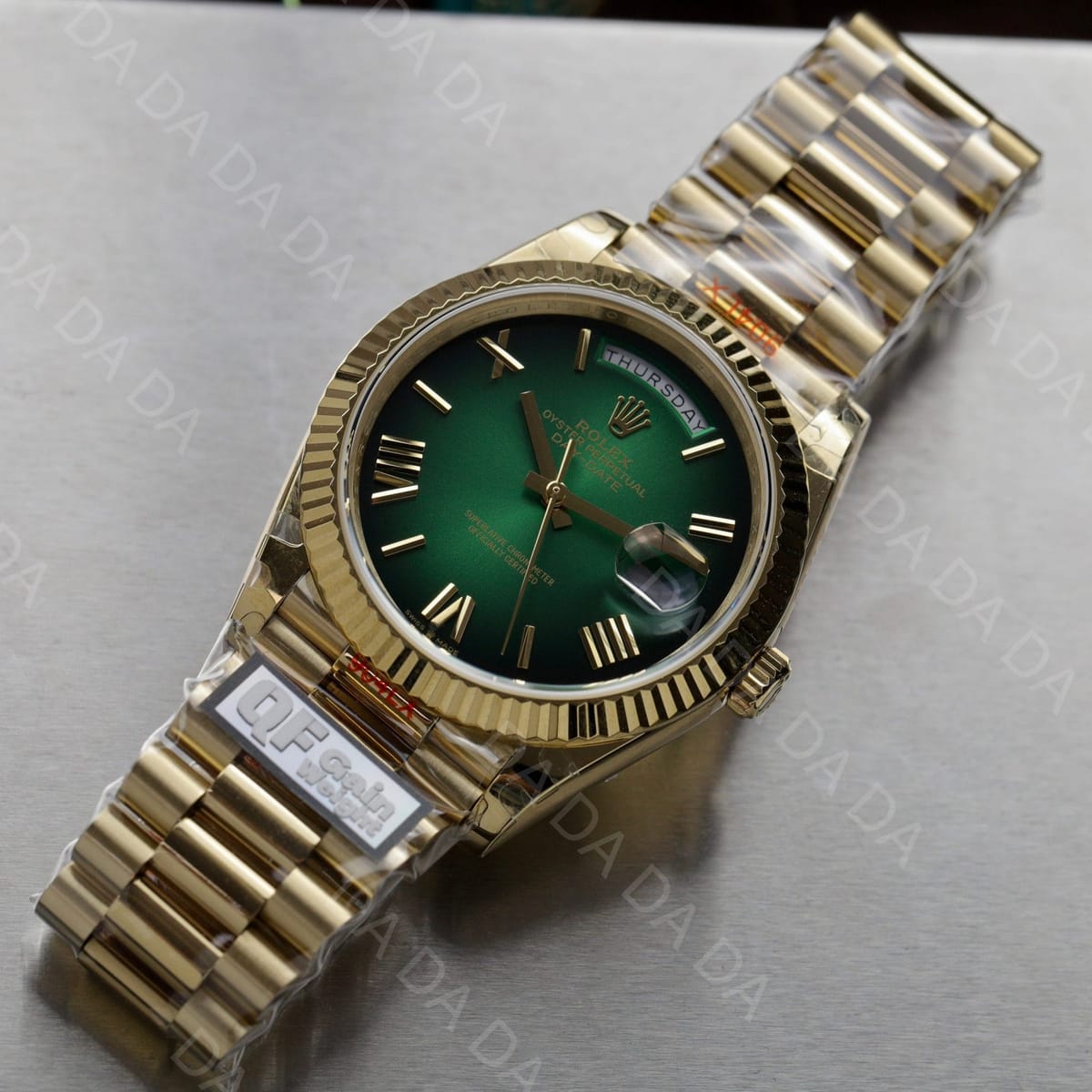 롤렉스 데이데이트 금통 그린 옴브레 40mm 4
