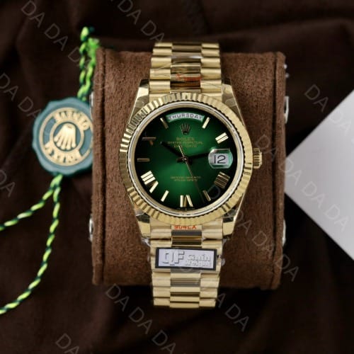 롤렉스 데이데이트 금통 그린 옴브레 40mm