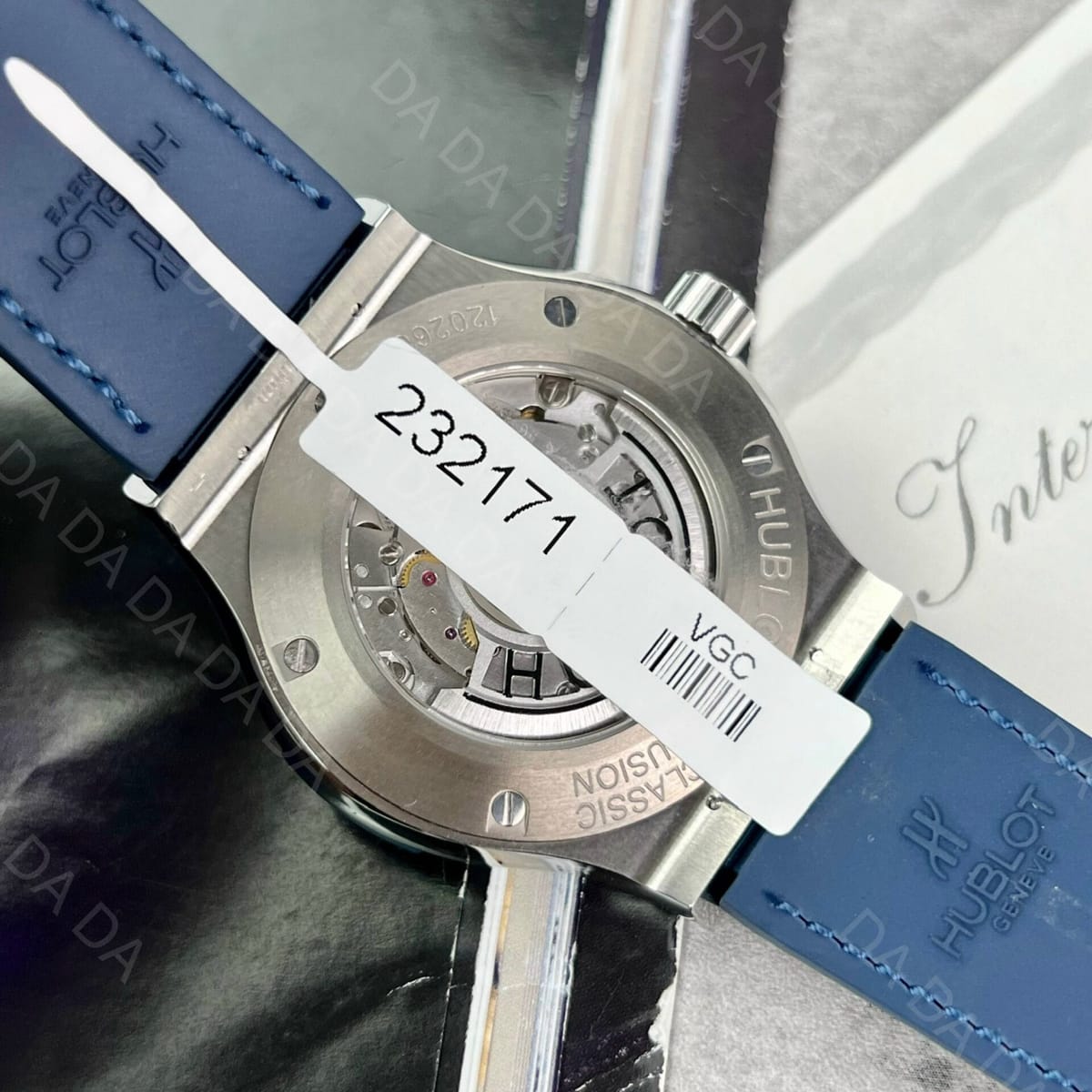 위블로 클래식퓨전 레인보우 다이아베젤 블루다이얼 가죽러버밴드 42mm 10