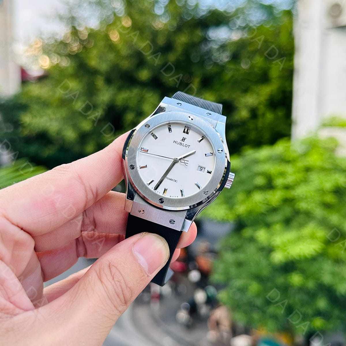 위블로 클래식퓨전 티타늄 화이트다이얼 러버밴드 42mm 3