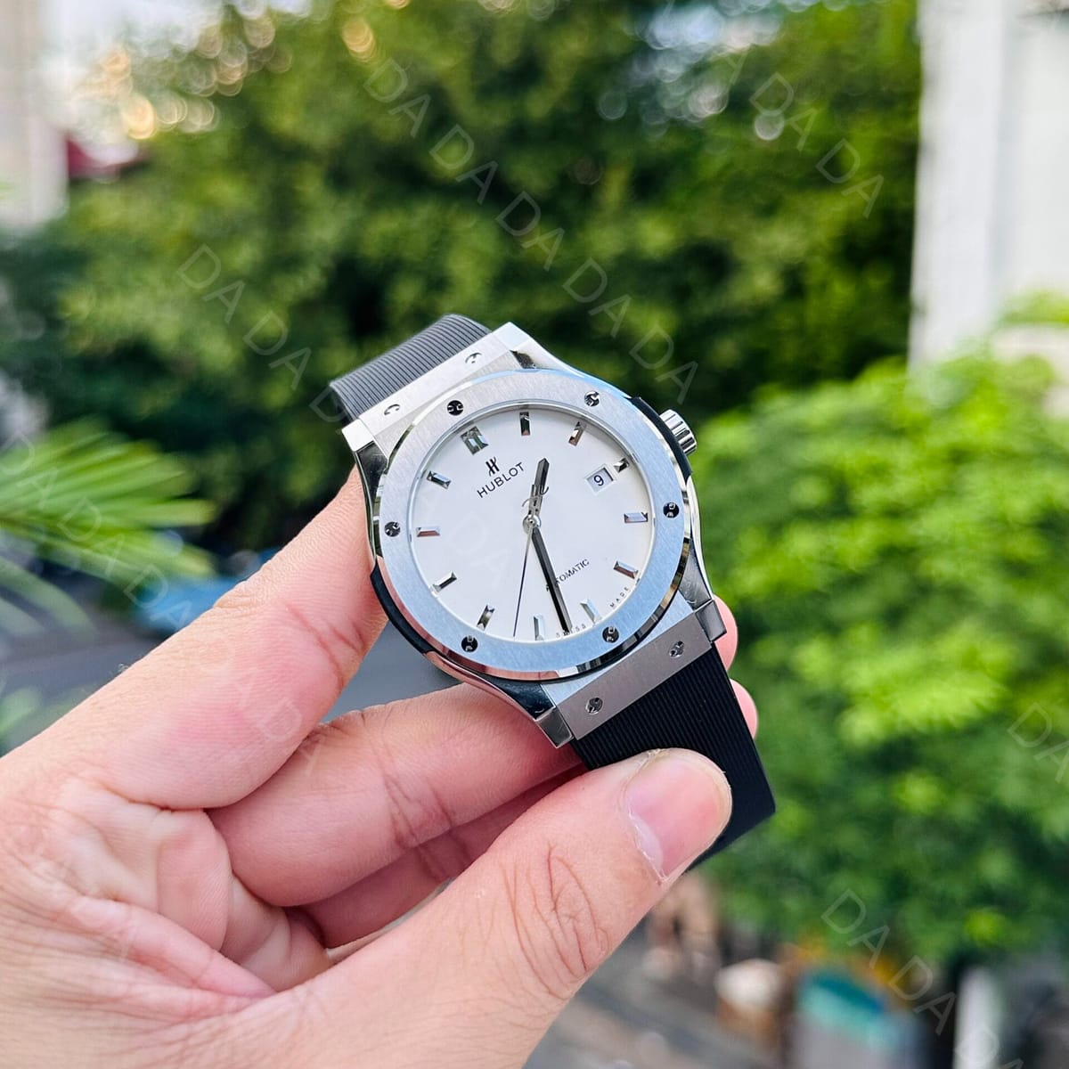 위블로 클래식퓨전 티타늄 화이트다이얼 러버밴드 42mm 4