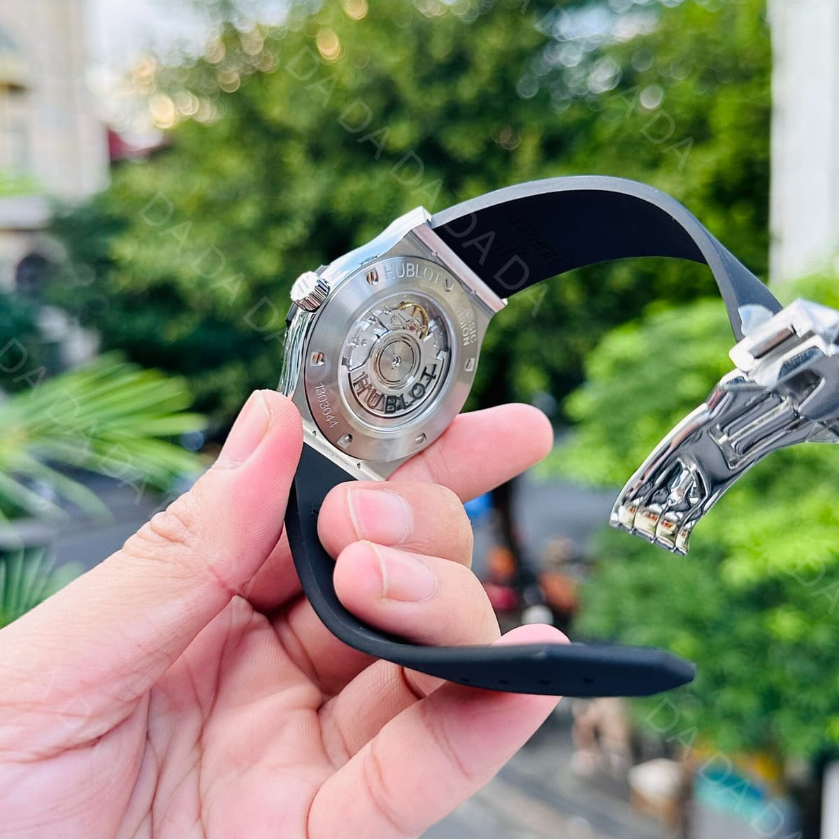 위블로 클래식퓨전 티타늄 화이트다이얼 러버밴드 42mm 6
