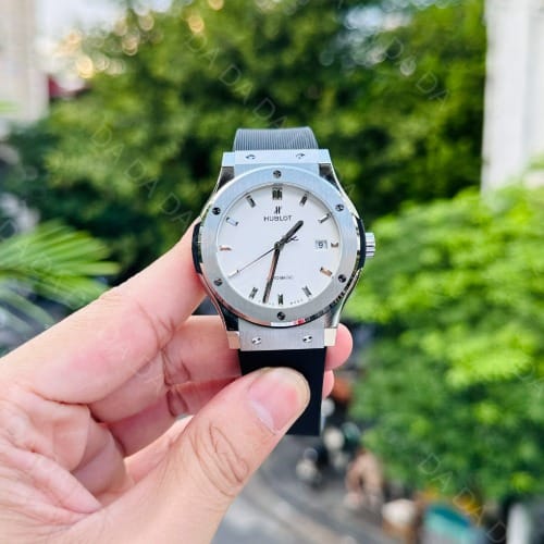 위블로 클래식퓨전 티타늄 화이트다이얼 러버밴드 42mm