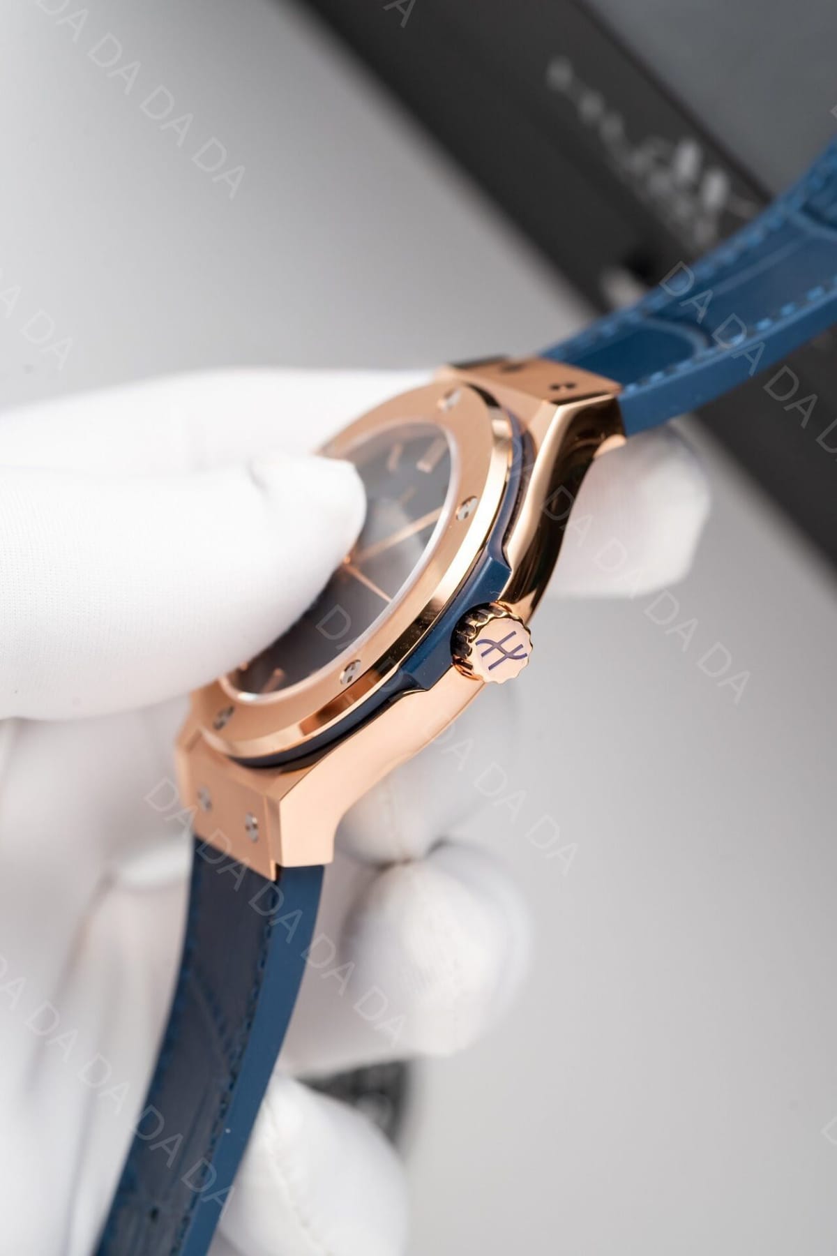 위블로 클래식퓨전 콤비 블루다이얼 가죽러밴드 38mm 7