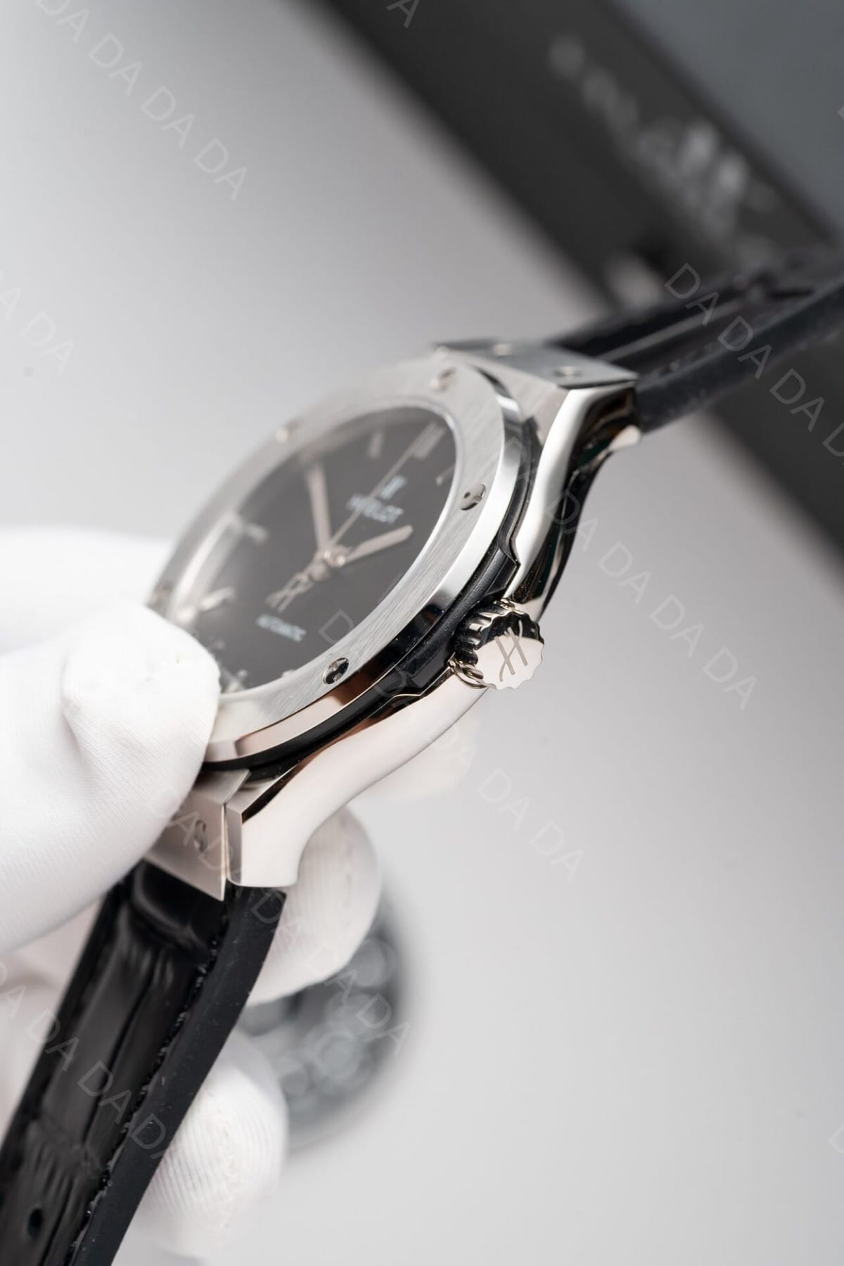 위블로 클래식퓨전 티타늄 블랙다이얼 가죽러버밴드 38mm 6