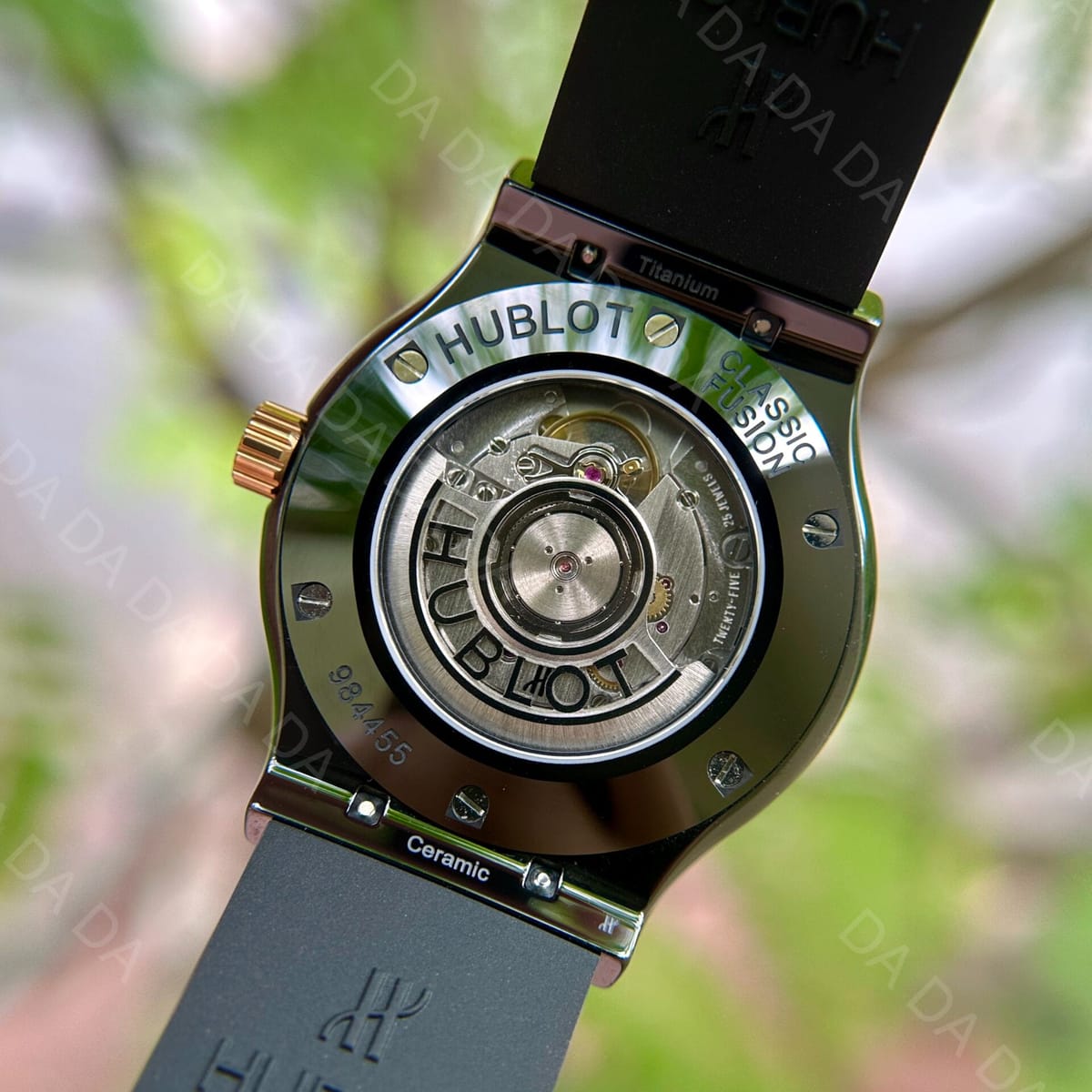 위블로 클래식퓨전 콤비 세라믹 카본블랙다이얼 가죽러버밴드 42mm 6