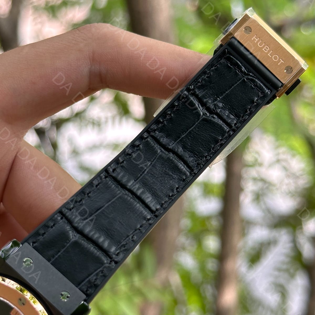 위블로 클래식퓨전 콤비 세라믹 카본블랙다이얼 가죽러버밴드 42mm 7