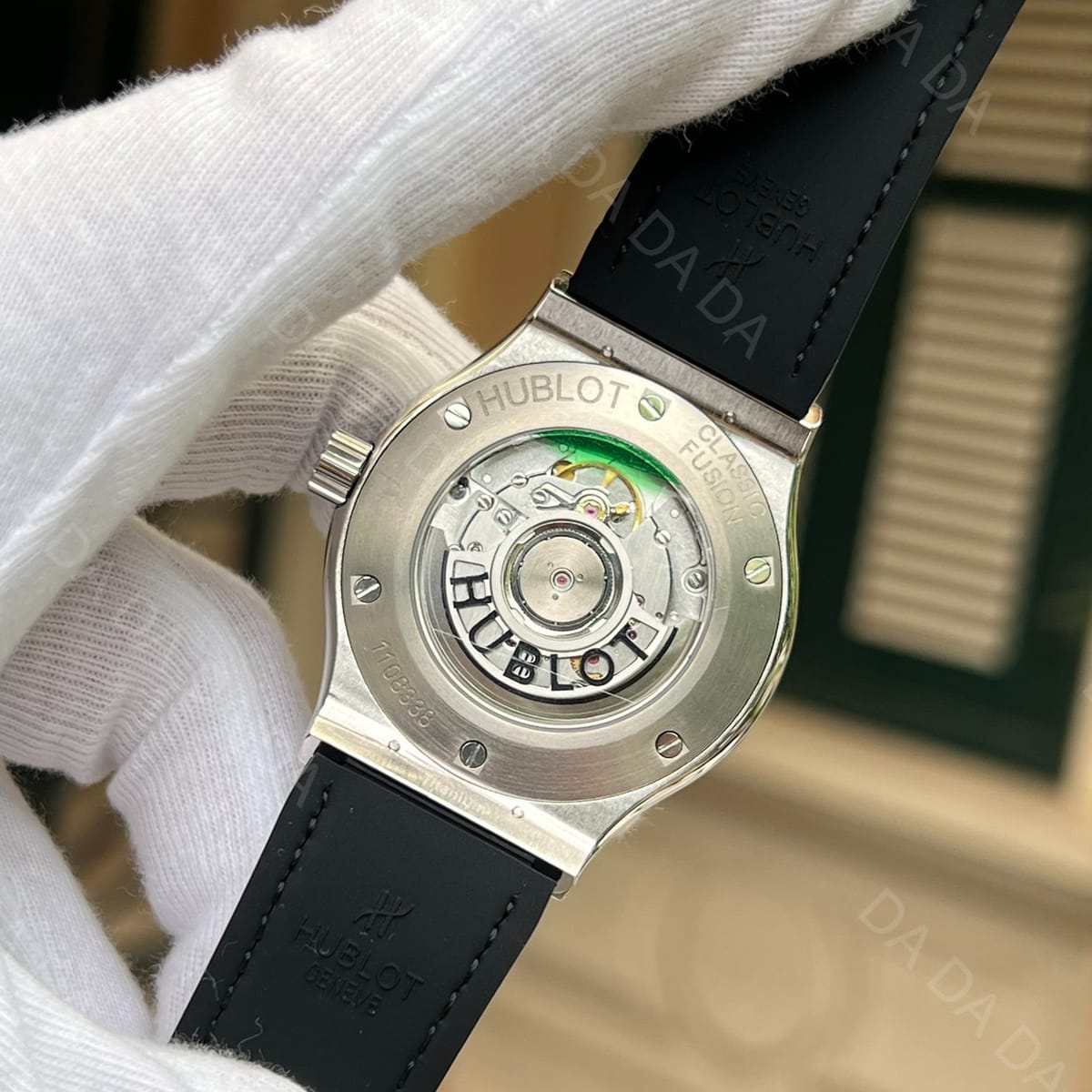 위블로 클래식퓨전 풀다이아셋팅 블랙가죽러버밴드 42mm 6