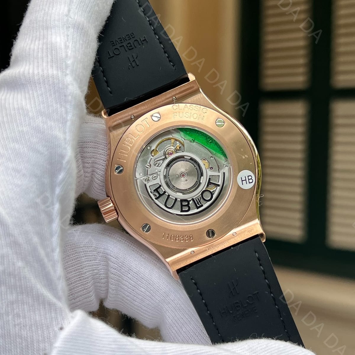 위블로 클래식퓨전 콤비 다이아베젤 블랙다이얼 가죽러버밴드 42mm 6