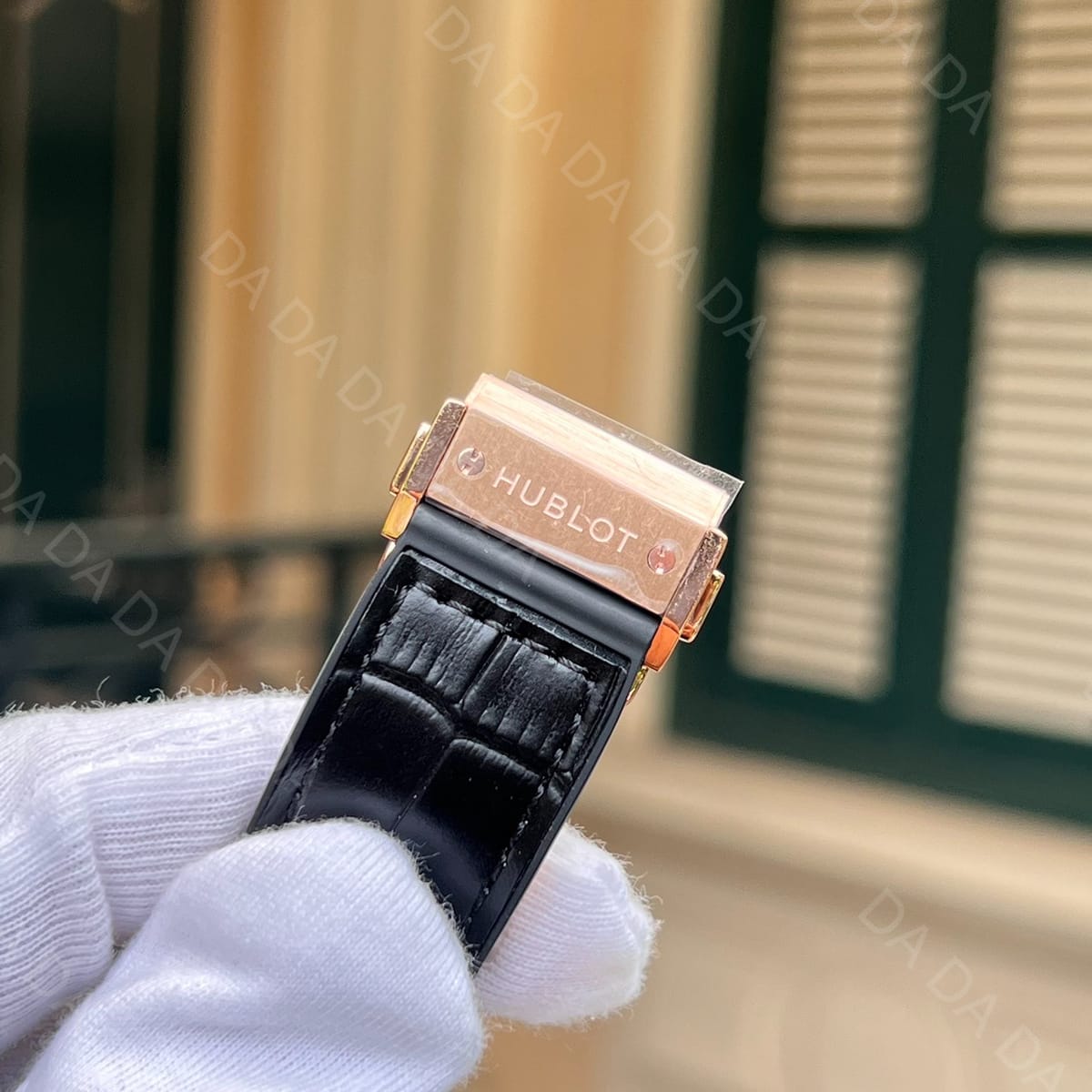 위블로 클래식퓨전 콤비 다이아베젤 블랙다이얼 가죽러버밴드 42mm 7
