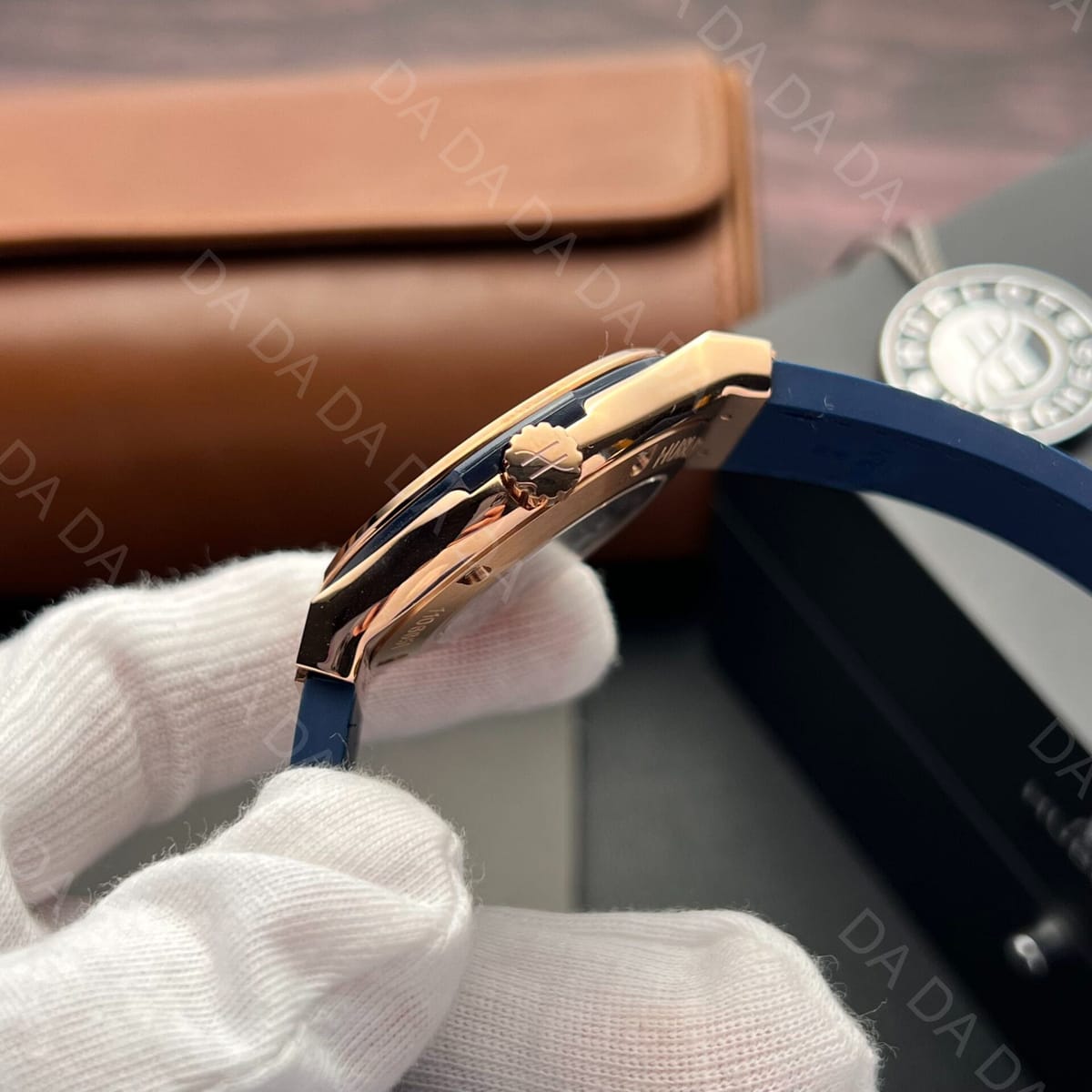 위블로 클래식퓨전 콤비 다이아베젤 블루다이얼 가죽러버밴드 42mm 6