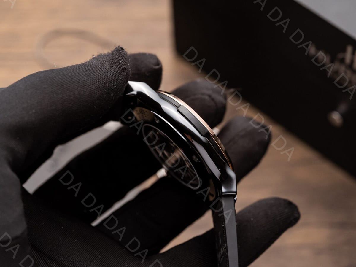 위블로 클래식퓨전 콤비 세라믹 블랙다이얼 가죽러버밴드 42mm 6