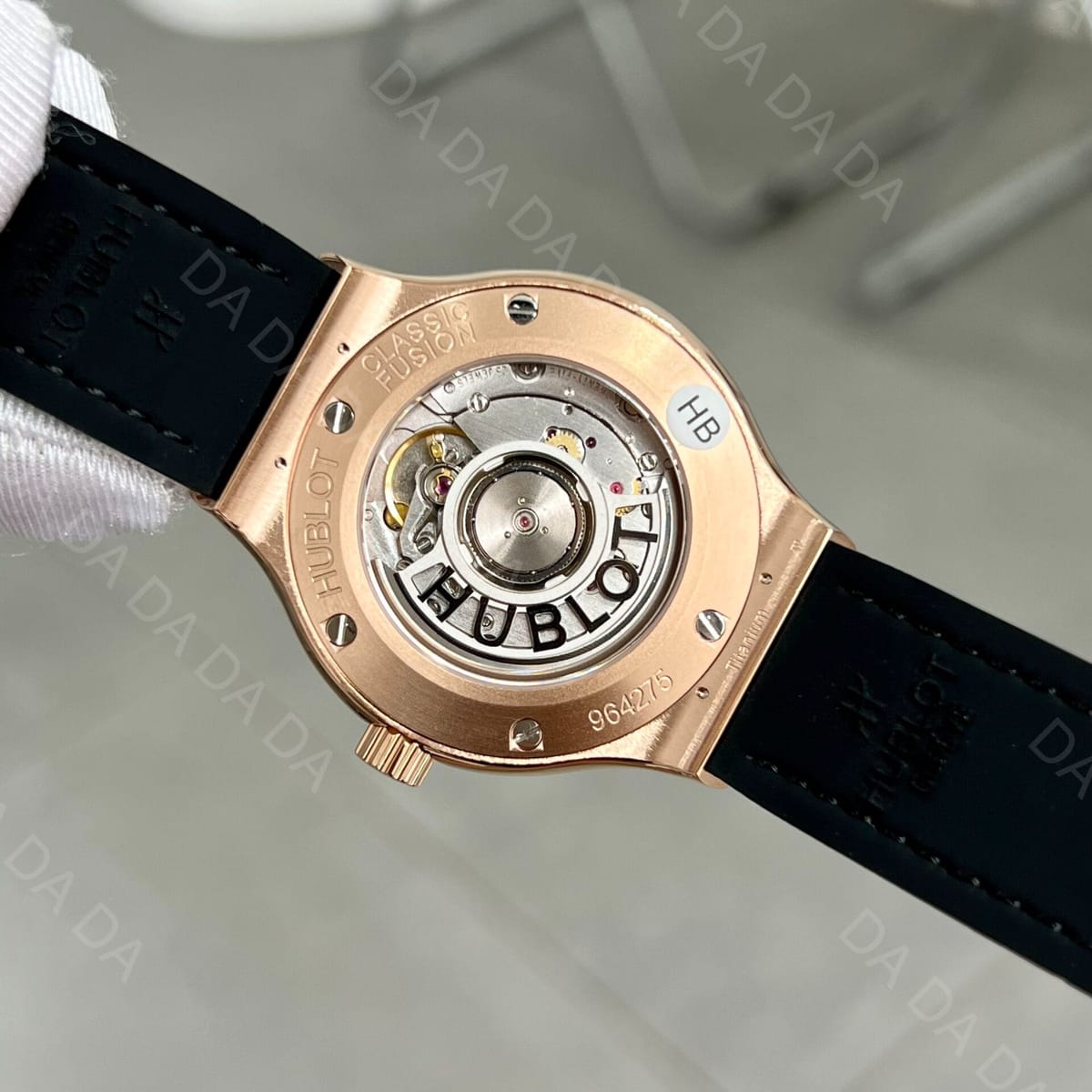 위블로 클래식퓨전 금통 블랙다이얼 풀다이아셋팅 가죽러버밴드 38mm 7
