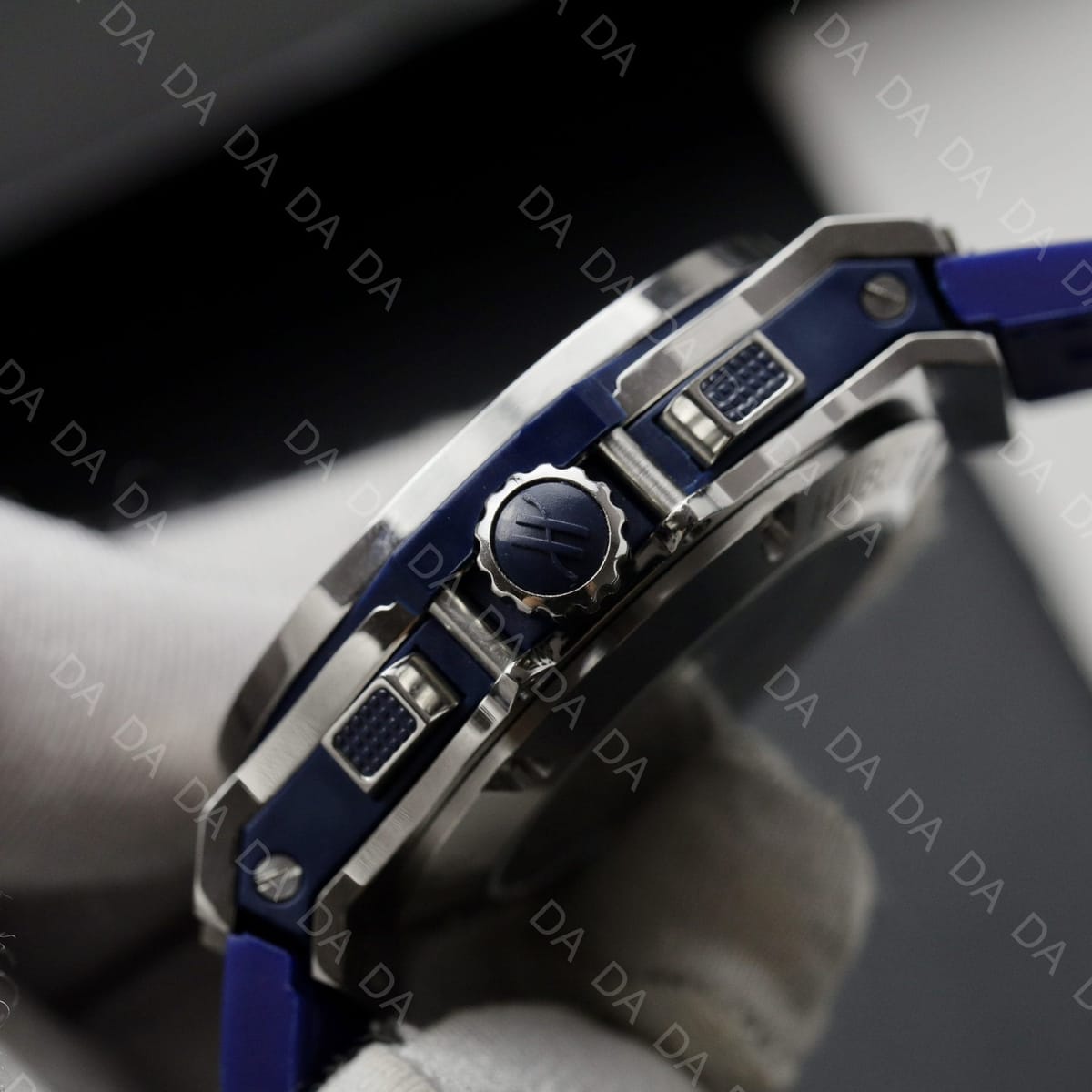 위블로 빅뱅 크로노그래프 청판 다이아베젤 블루 가죽밴드 44mm 8