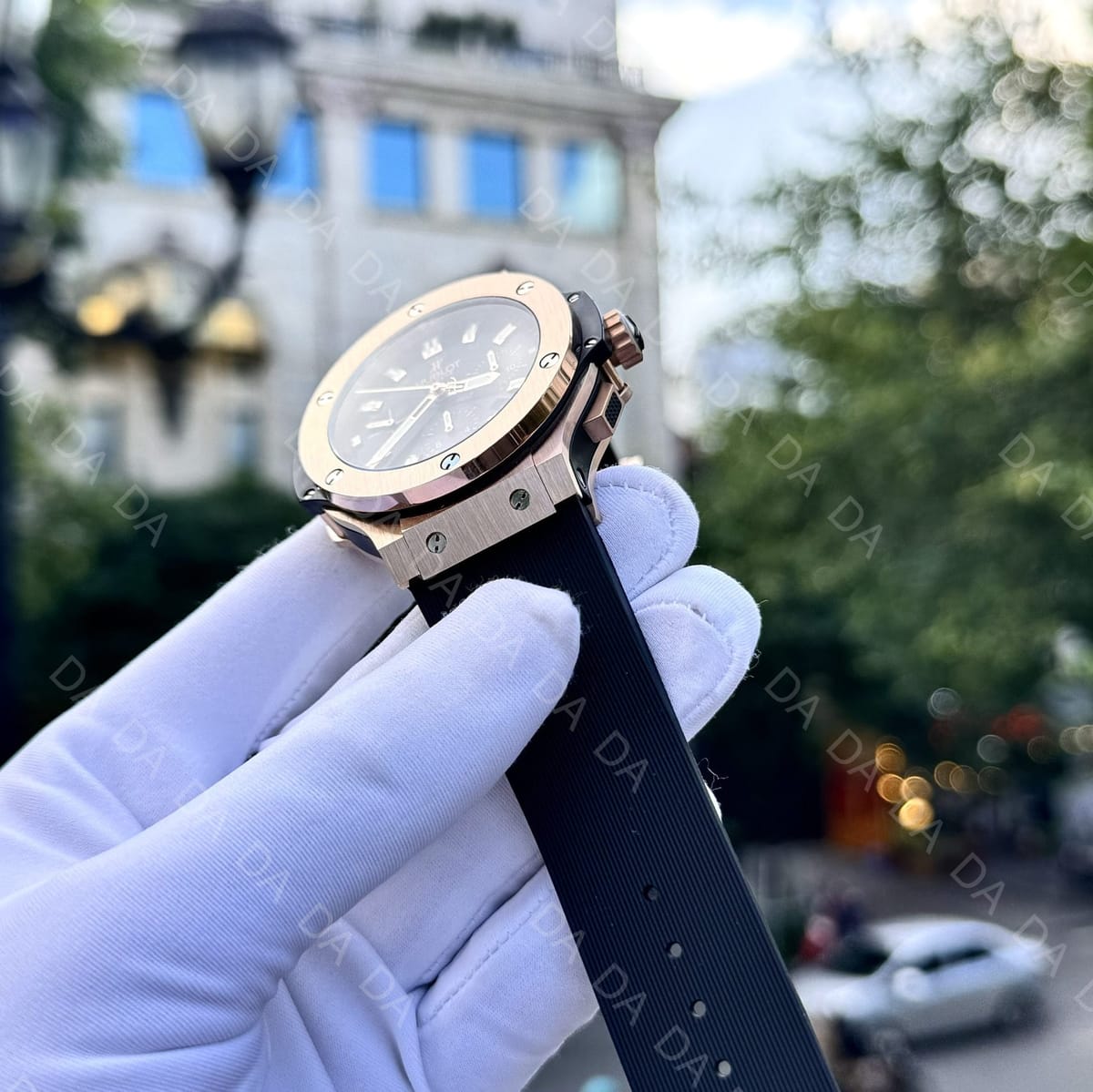 위블로 빅뱅 크로노그래프 킹 골드 검판 러버밴드 44mm 6