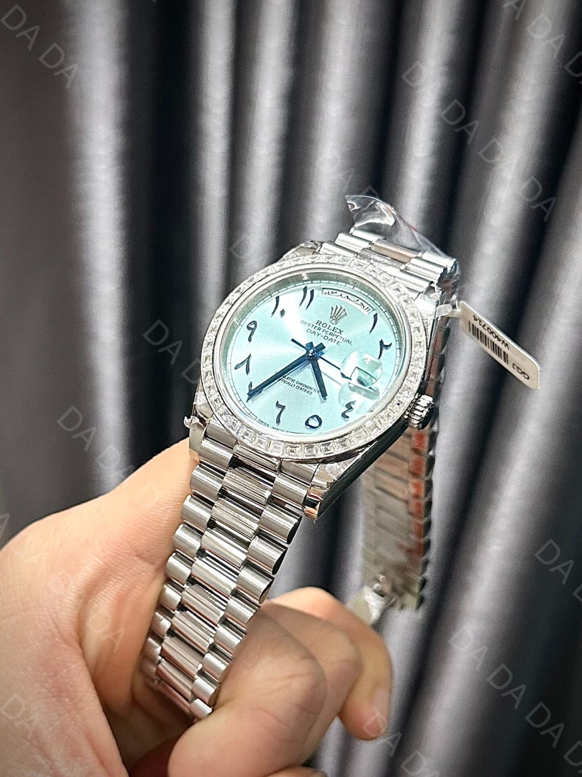 롤렉스 데이데이트 화이트골드 아이스블루 아랍다이얼 다이아베젤 40mm 4