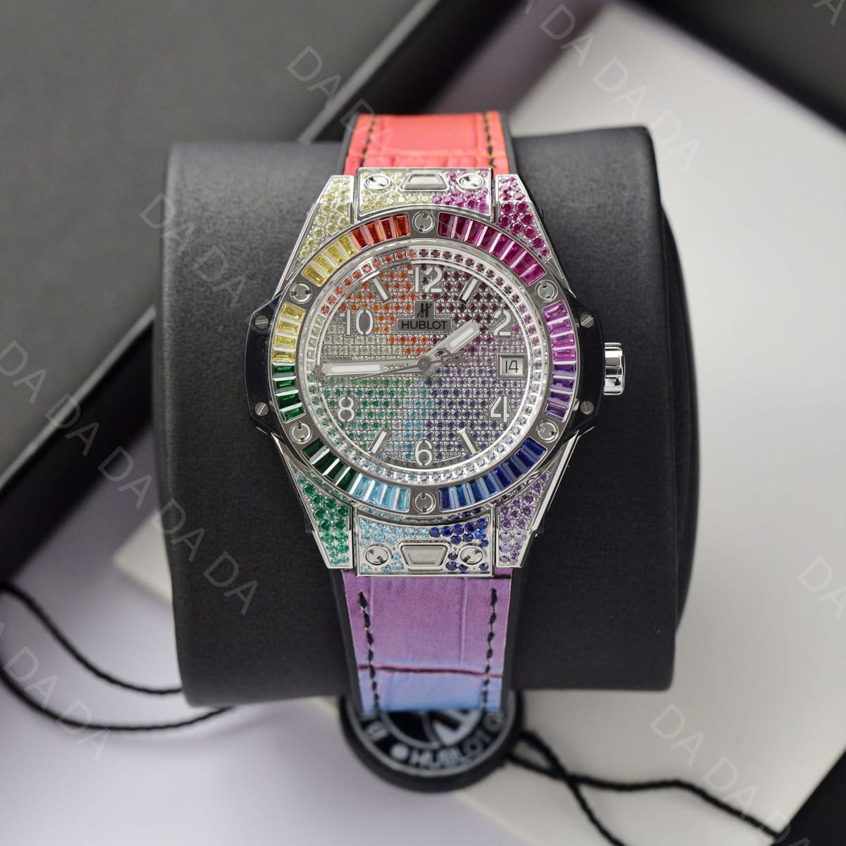 위블로 빅뱅 레인보우 풀다이아 러버밴드 39mm 3