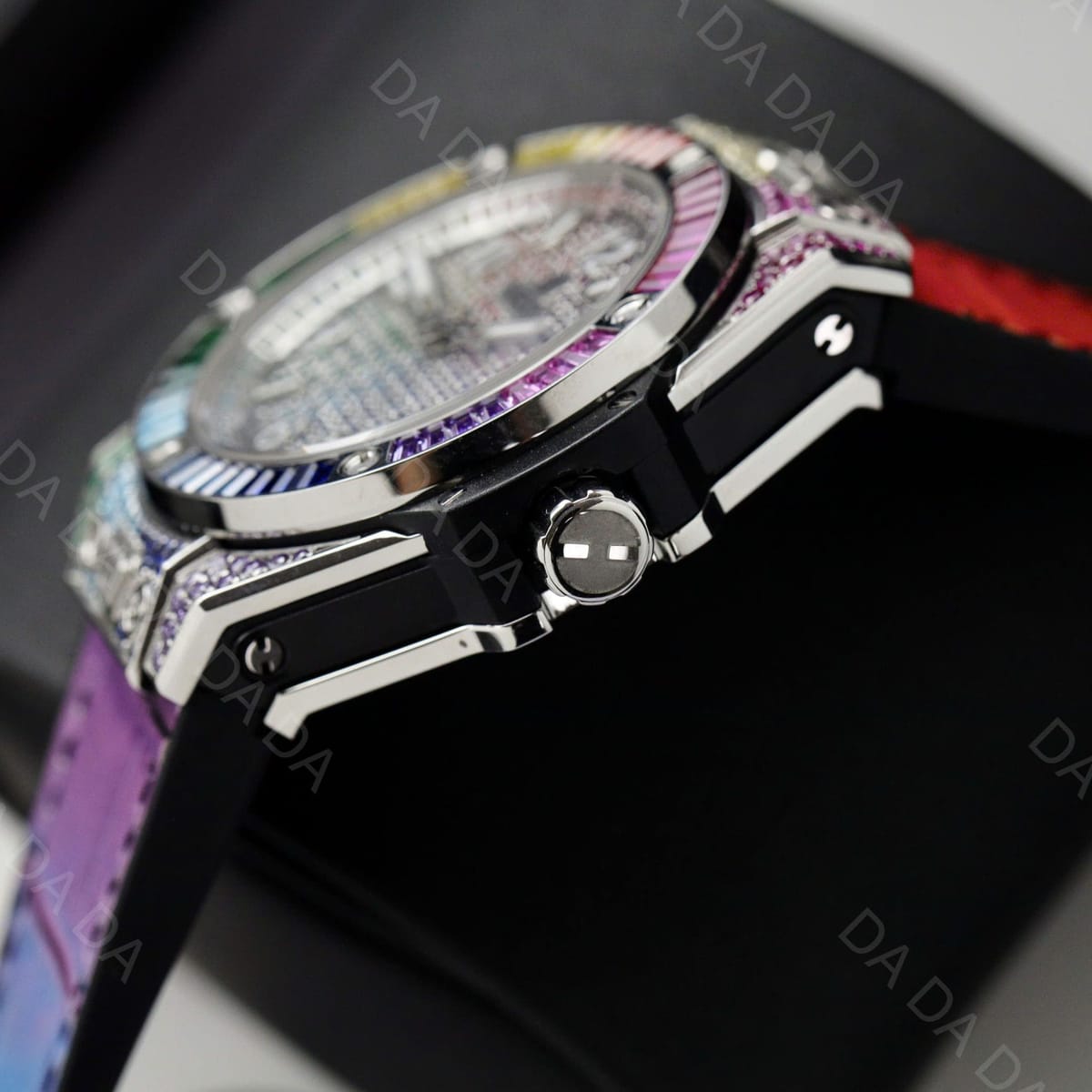 위블로 빅뱅 레인보우 풀다이아 러버밴드 39mm 8