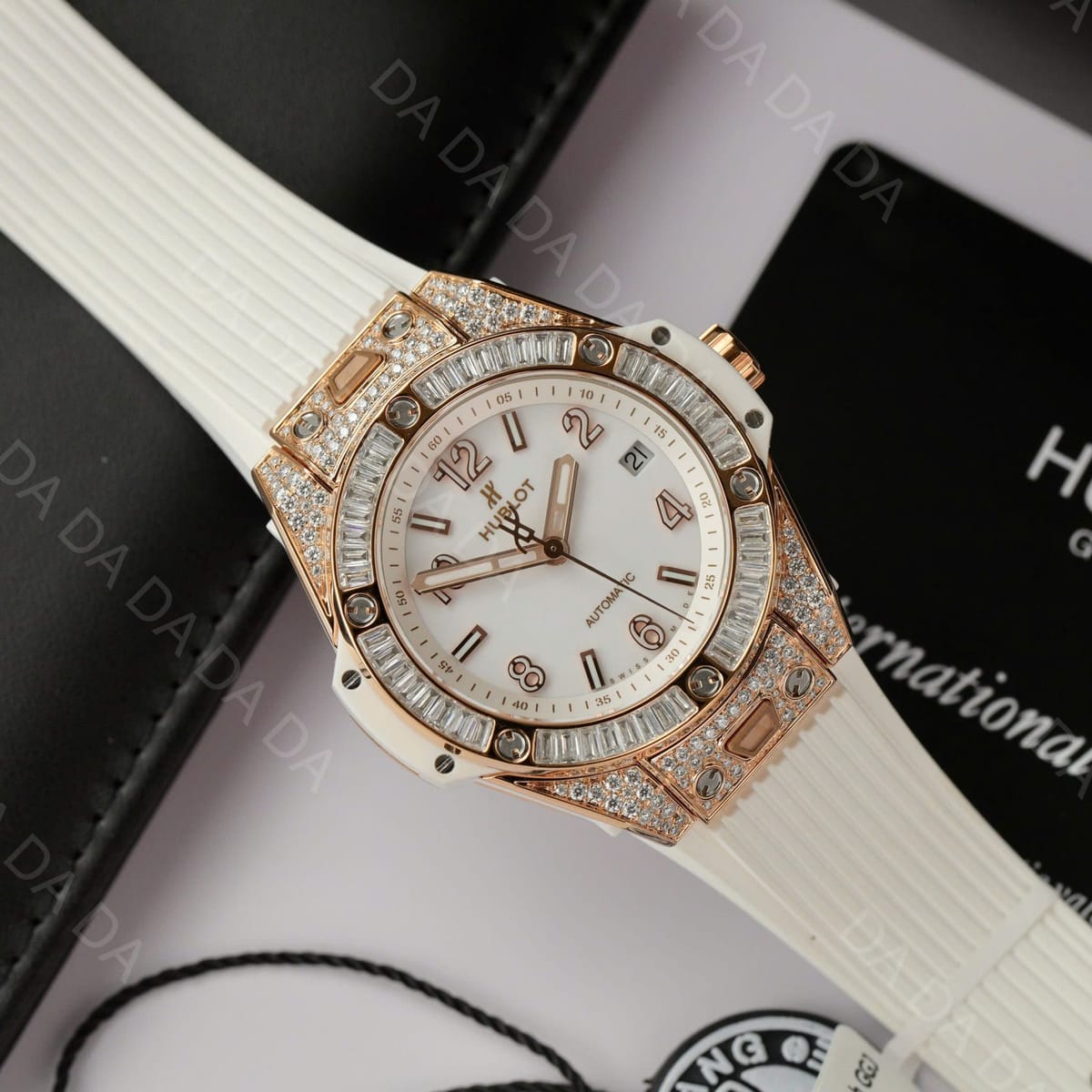 위블로 빅뱅 금통 풀파베 화이트다이얼 러버밴드 39mm 3