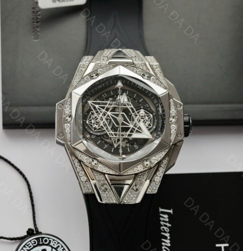 위블로 빅뱅 상블루2 풀파베 블랙 러버밴드 45mm