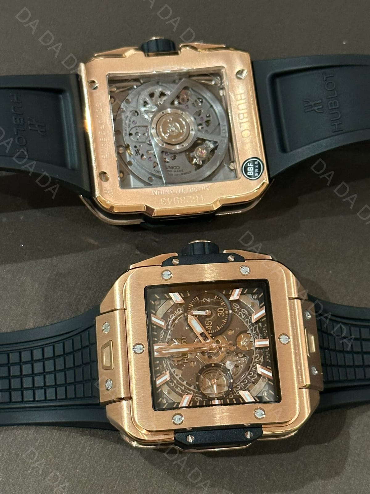 위블로 스퀘어 뱅 유니코 금통 블랙 러버밴드 42mm 5