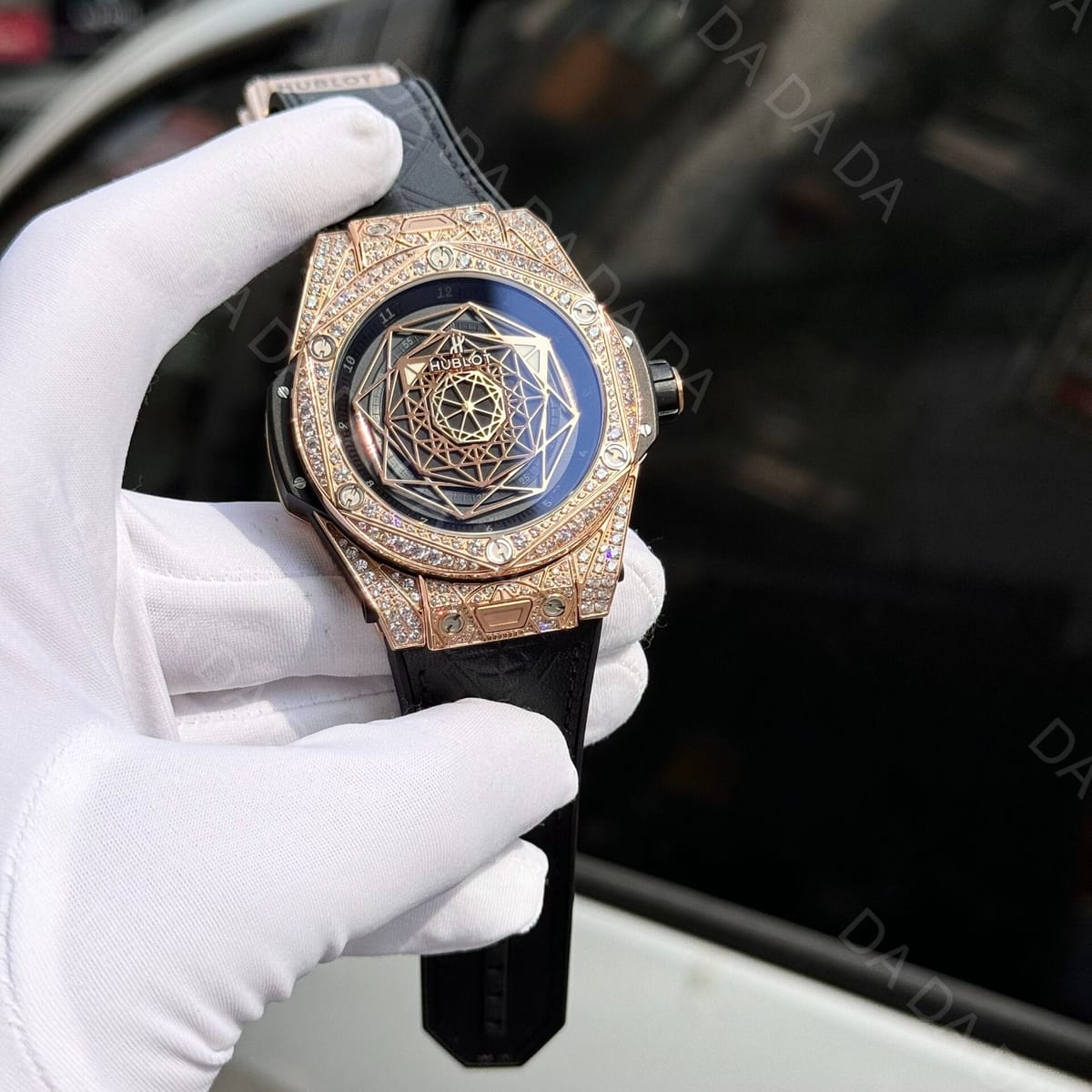위블로 빅뱅 상블루 킹골드 풀파베 러버밴드 44mm 3