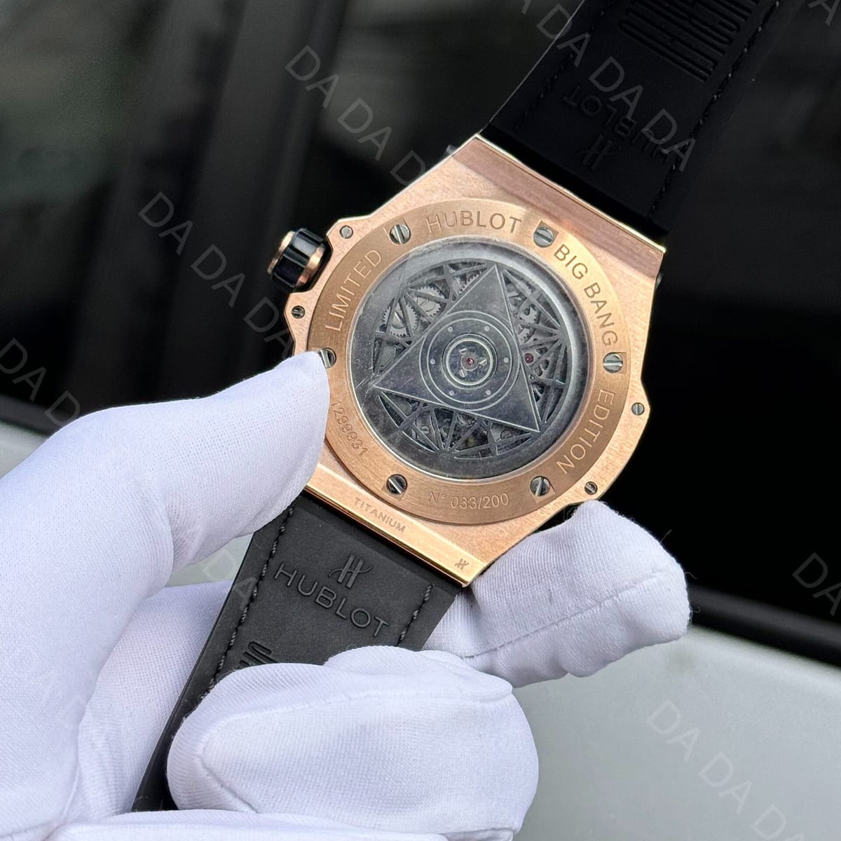 위블로 빅뱅 상블루 킹골드 풀파베 러버밴드 44mm 6