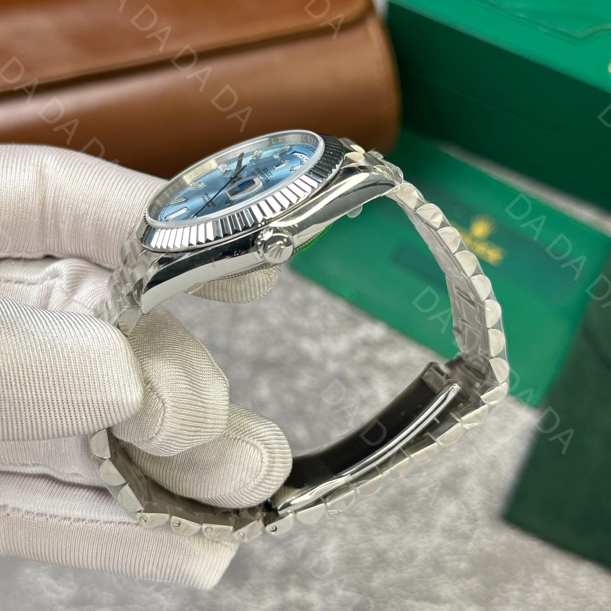 롤렉스 데이데이트 화이트골드 아이스블루 바게트다이아 40mm 5