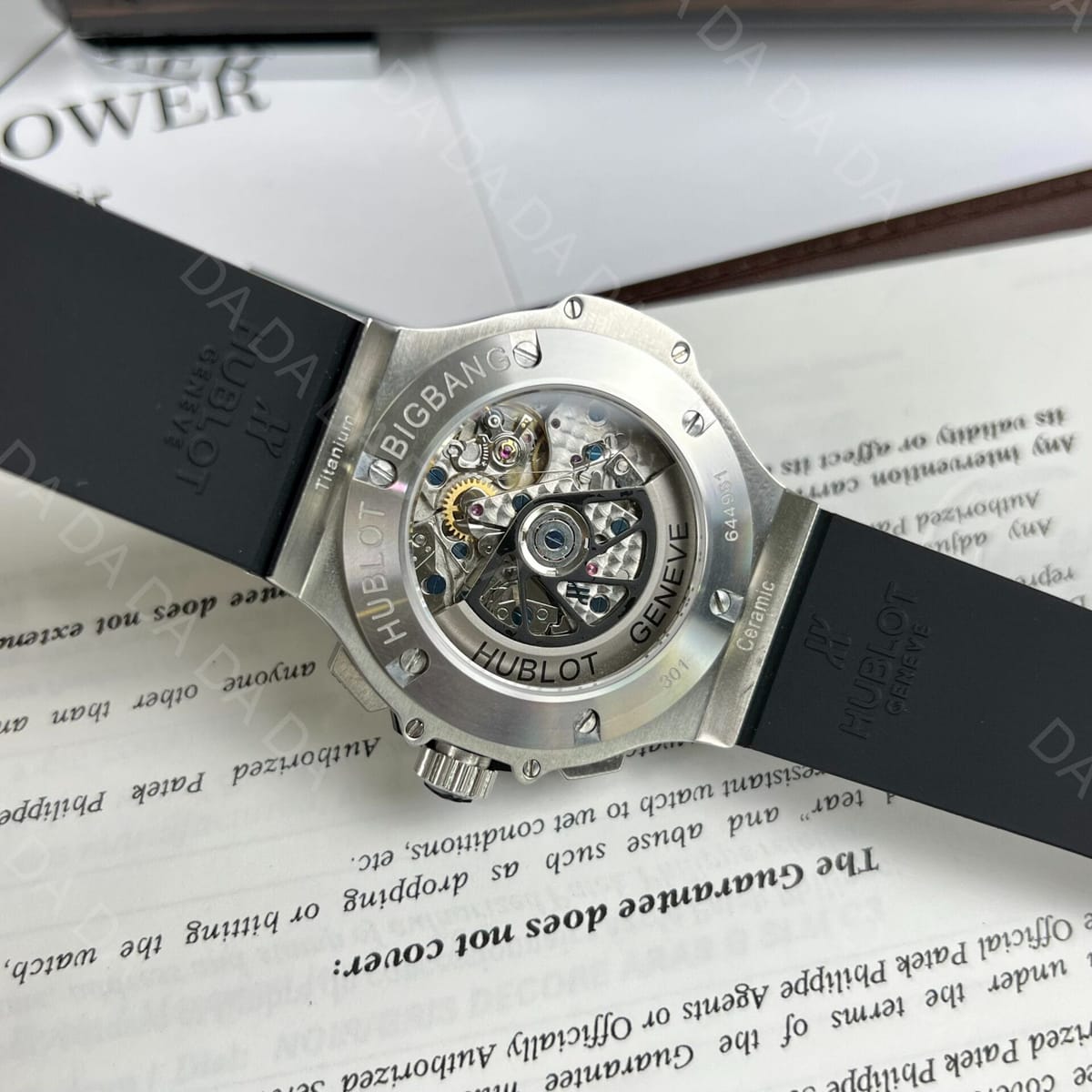 위블로 빅뱅 크로노그래프 다이아베젤 블랙 러버밴드 44mm 7