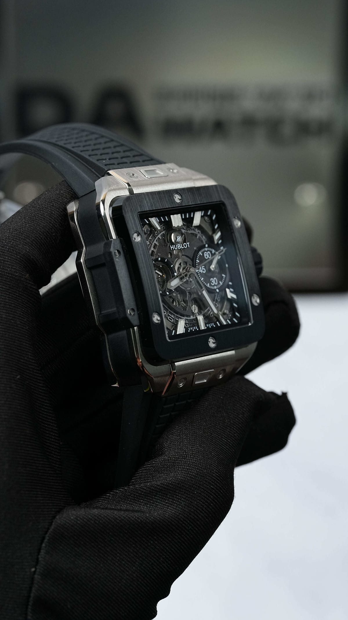 위블로 스퀘어 뱅  티타늄 러버밴드 42mm 20