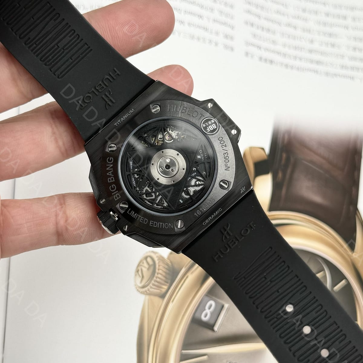 위블로 빅뱅 상블루2 블랙세라믹 러버밴드 45mm 9