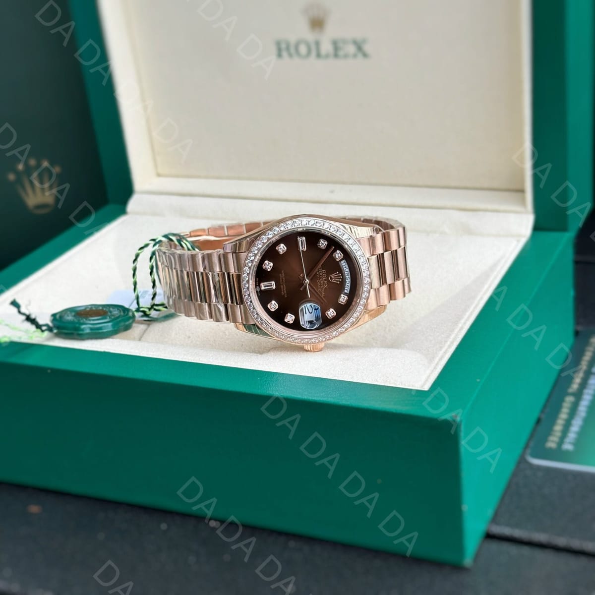 롤렉스 데이데이트 로즈골드 금통 초코판 다이아베젤 36mm 3