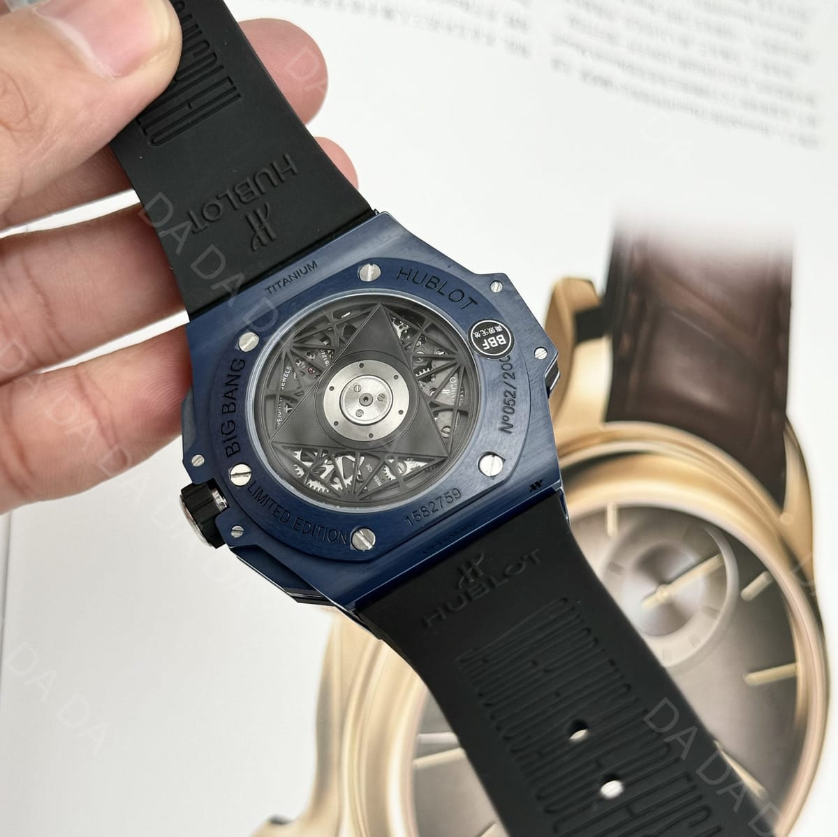 위블로 빅뱅 상블루2 블루세라믹 러버밴드 45mm 9