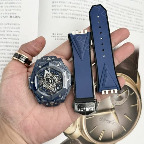 위블로 빅뱅 상블루2 블루세라믹 러버밴드 45mm
