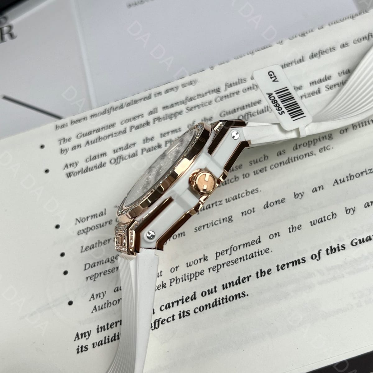 위블로 빅뱅 금통 풀다이아셋팅 화이트러버밴드 39mm 7
